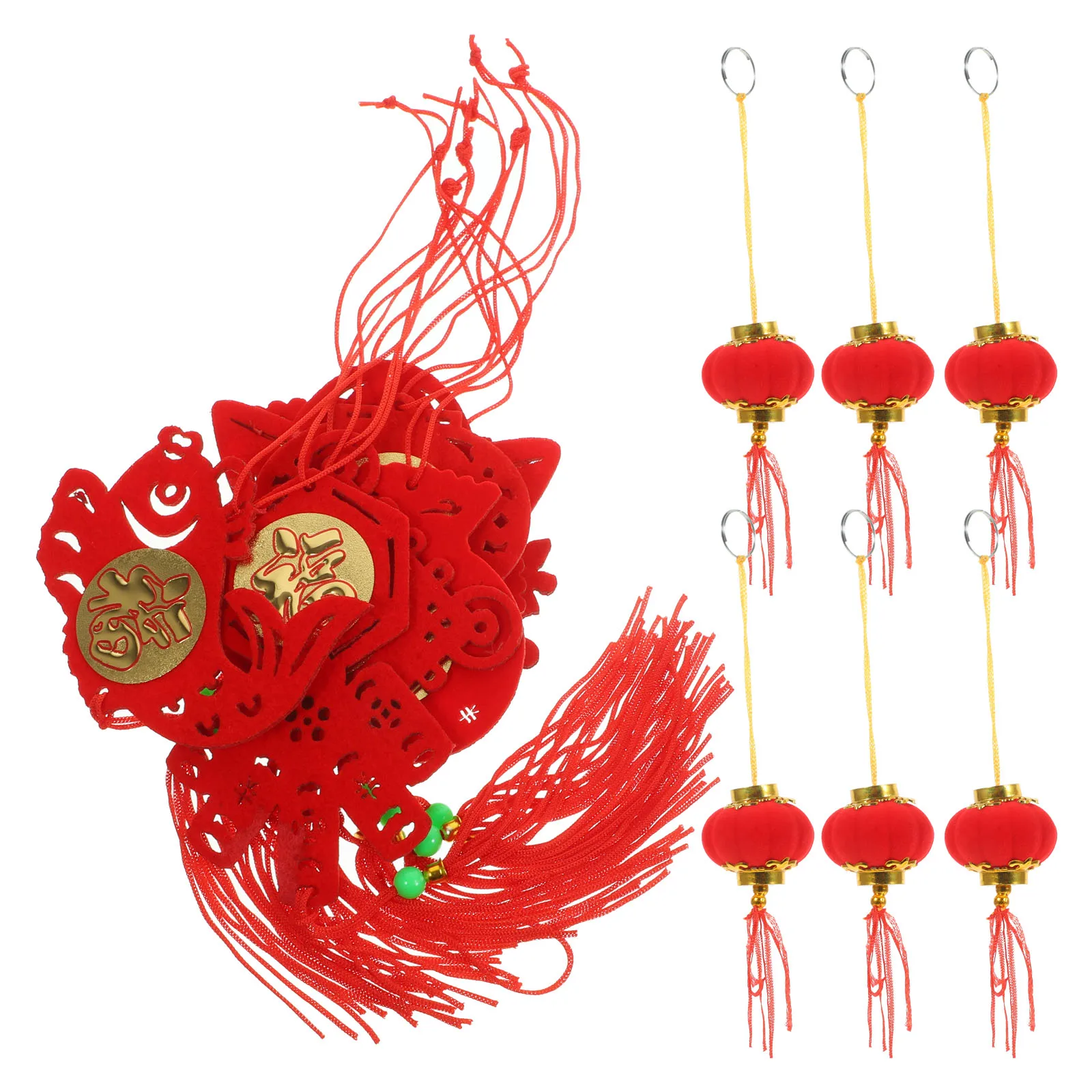 

Christmas Tree Bonsai Pot Decorative Pendants Ornament New Year Ornaments Flocking Cloth Decoration of Chinese Spring Festival