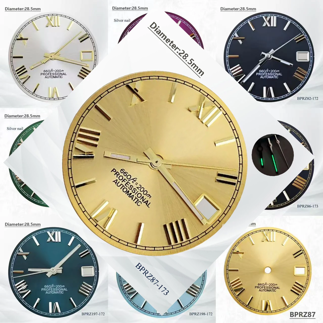 28.5mm NH35 S Logo High-Quality Products Rome Number S Logo Dial Suitable Date_Just For Nh35 Nh36 Movement Repair Tools