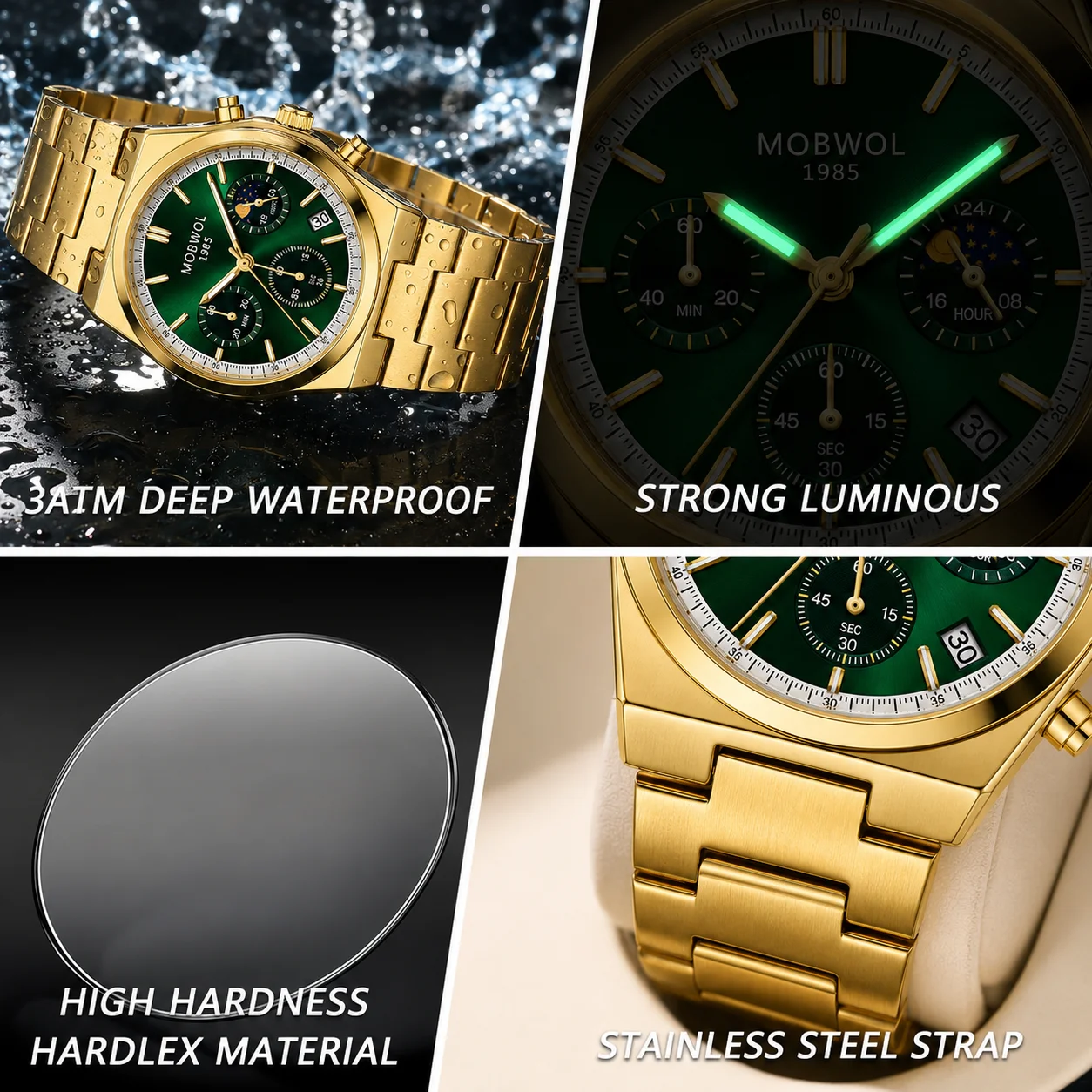 MOBWOL Cronografo da uomo Orol - Smartwatch Casual Watches For Men recensione e prezzo