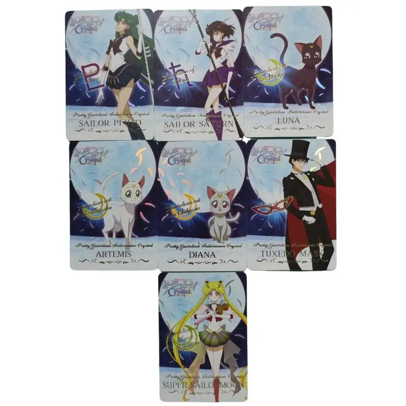 15Pcs/set Sailor Moon Tsukino Usagi Hot Stamping Flash Card Self Made Anime Game Characters Series Color Flash Collection Card