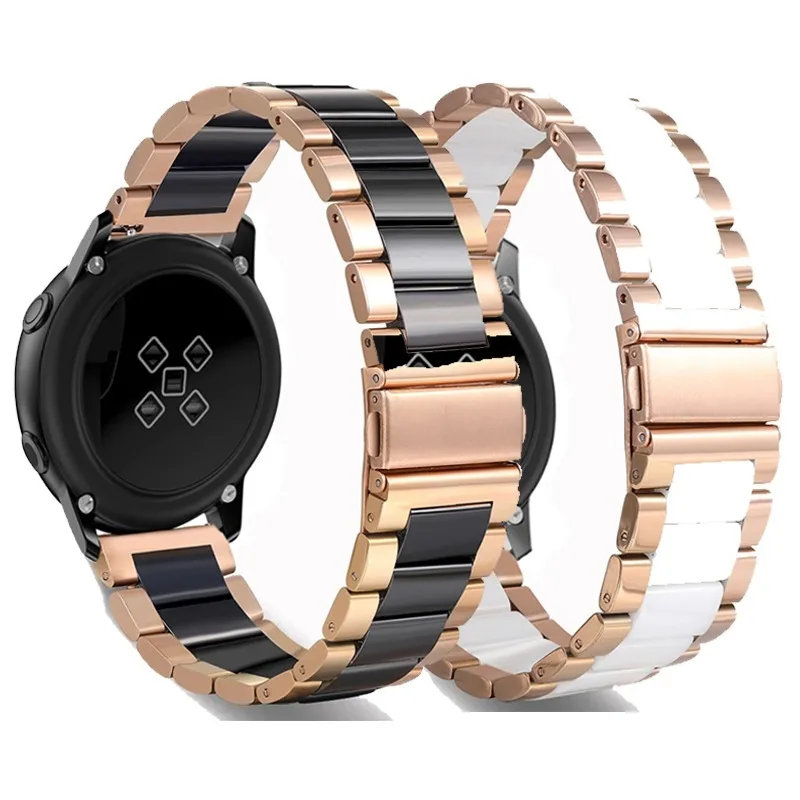 

22mm Metal+Ceramic Strap For Samsung Galaxy Watch 4 46mm/Huawei watch 4/3/GT4-3-2 Pro Bracelet Wristband Amazfit GTR 4 47mm Band
