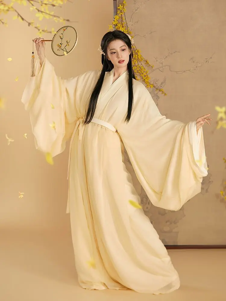 

‌ Комплект Wei Jin Hanfu-женская юбка феи Zhiju Daoxiu, древний китайский костюм Божественницы, косплей для женщин