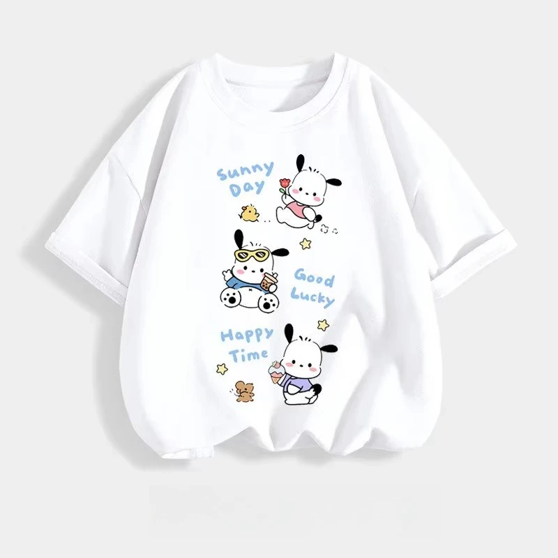 Camiseta Más Vendida del Verano 2026 Conjunto Elegante y Divertido con Estampado de Dibujos Animados de Paco Dog, Estilo Occidental, para Niños y Padres