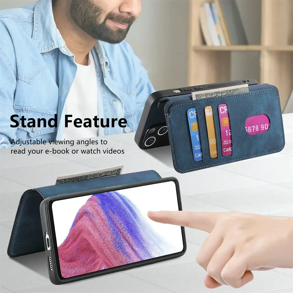 Pop Luxury Case For Xiaomi 15 5G 2 In 1 Detachable Leather Card RFID Funda Xiaomi 15 Case Mi Phone Xiaomi15 Magnetic Book Cover