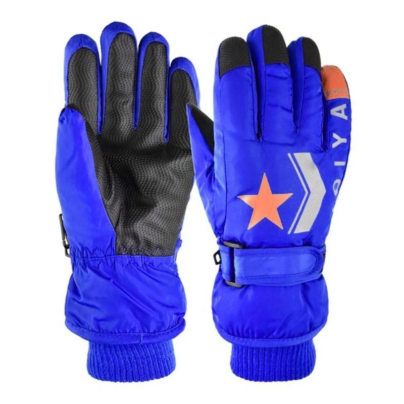 E7CE Children Winter Ski Gloves Thick Warm Waterproof Windproof Gloves Outdoor Sports Kids Mittens
