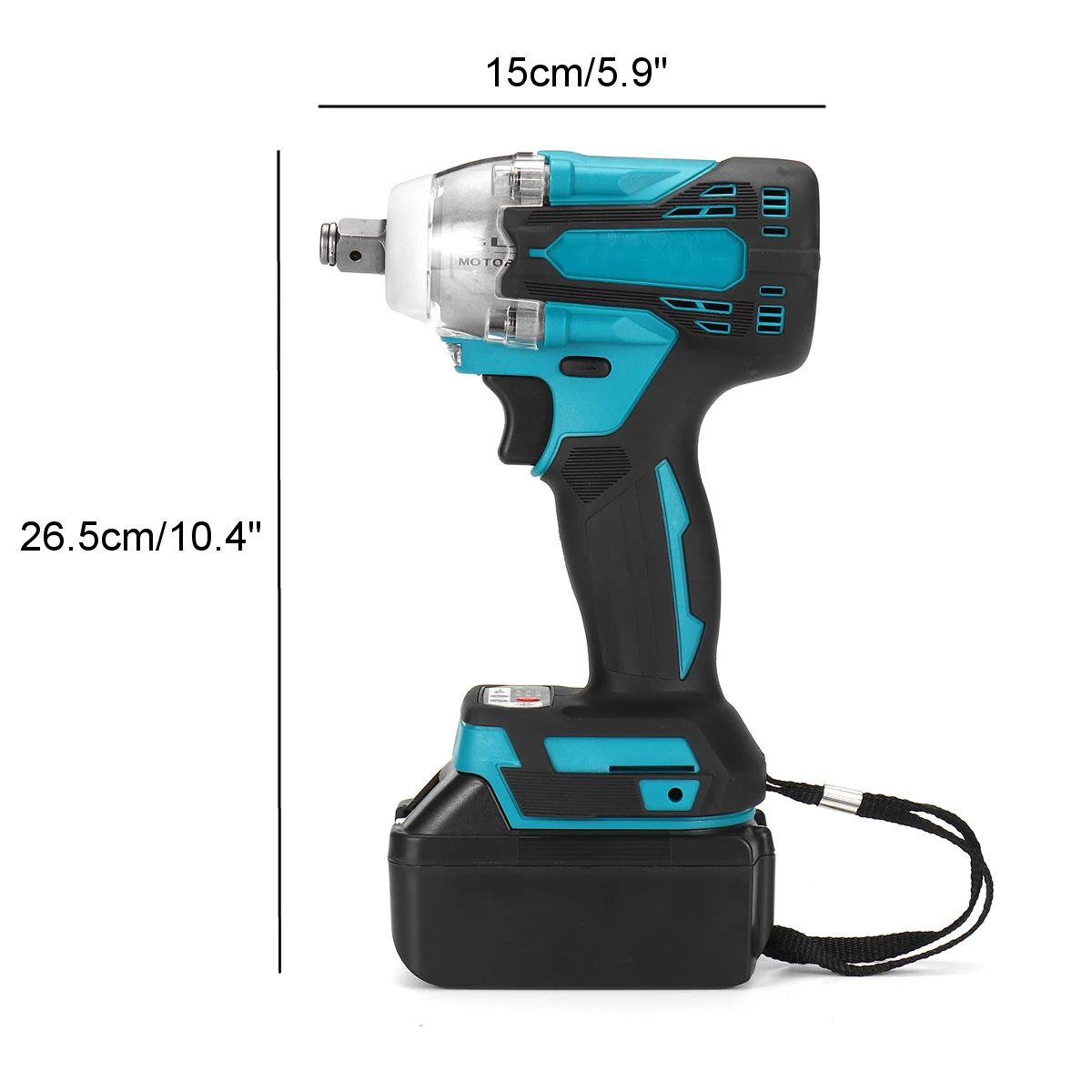 388VF 588N.m Brushless Cordless Electric Impact Wrench W/Li Battery Power Tools 1/4\