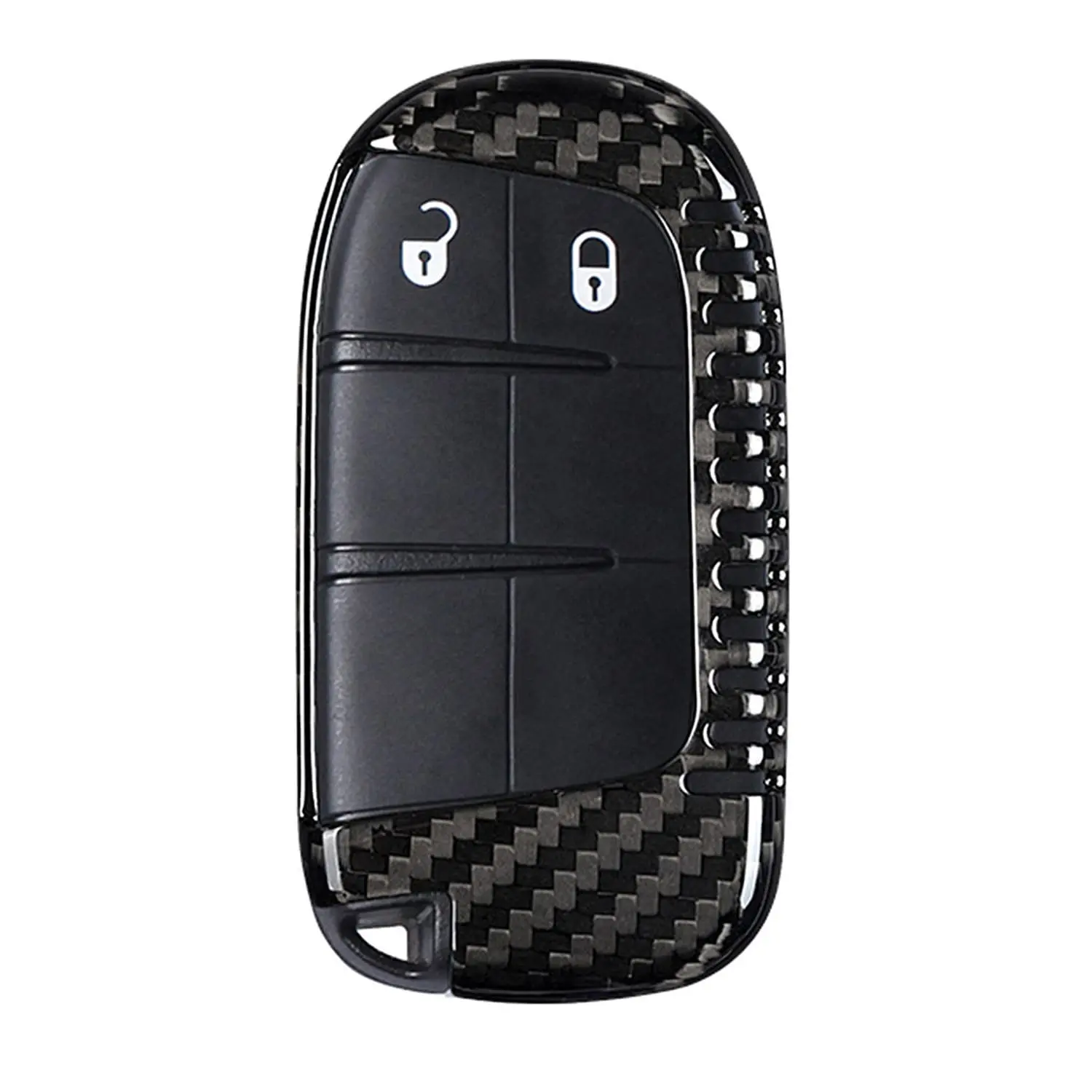 

Carbon Fiber Key Fob Cover For Jeep Compass Cherokee Grand Cherokee Renegade Smart Keyless Entry Remote Case Black
