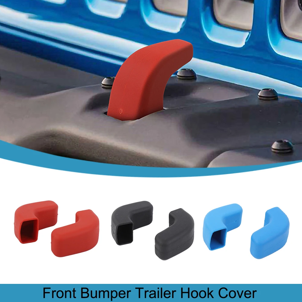 

Front Bumper Tow Trailer Towing Bars Hook Protective Cover for Jeep Wrangler JK JL Gladiator JT 2007 Up Car Exterior Accessories