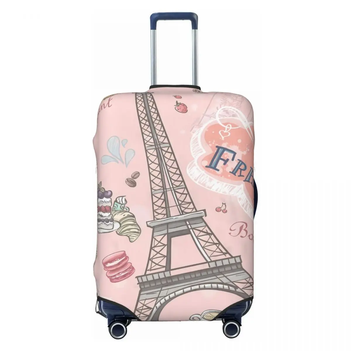 Eiffel Tower Graffiti Suitcase Cover Paris Fashion Travel Protection Flight Practical Luggage Supplies Xmas Gift