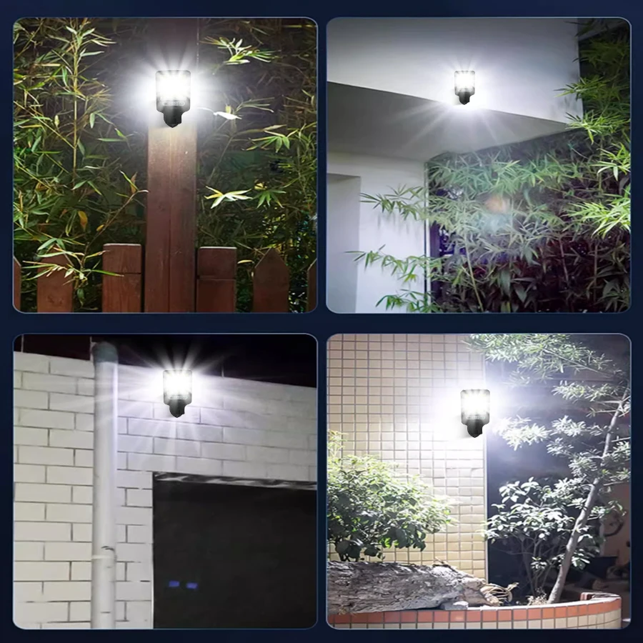 LED Solar Lights Outdoor Garden Street Light With Motion Sensor and Remote Control Waterproof Wall Light for Garage Floodlight