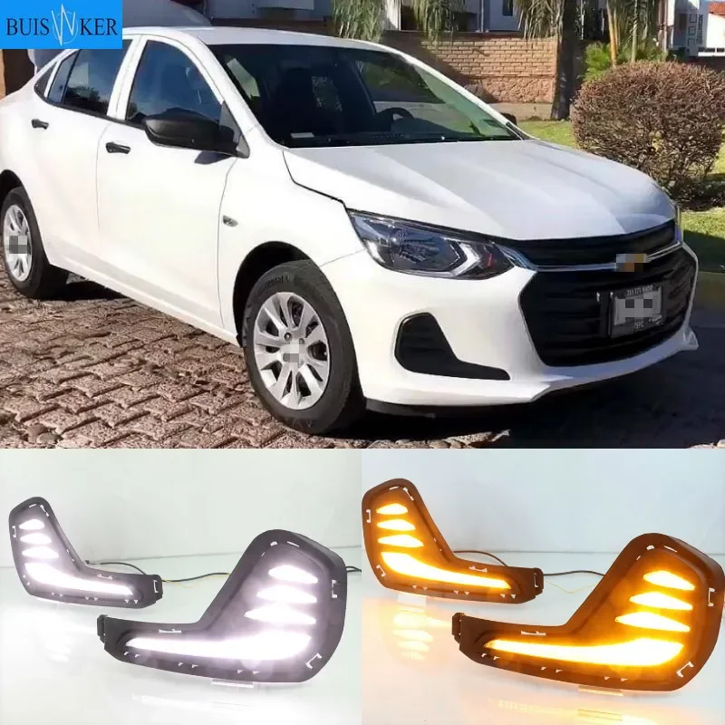 

2PCS For Chevrolet Cavalier 2020 12V ABS LED DRL Daytime Running Lights Turn Signal Fog Lamp Car Styling