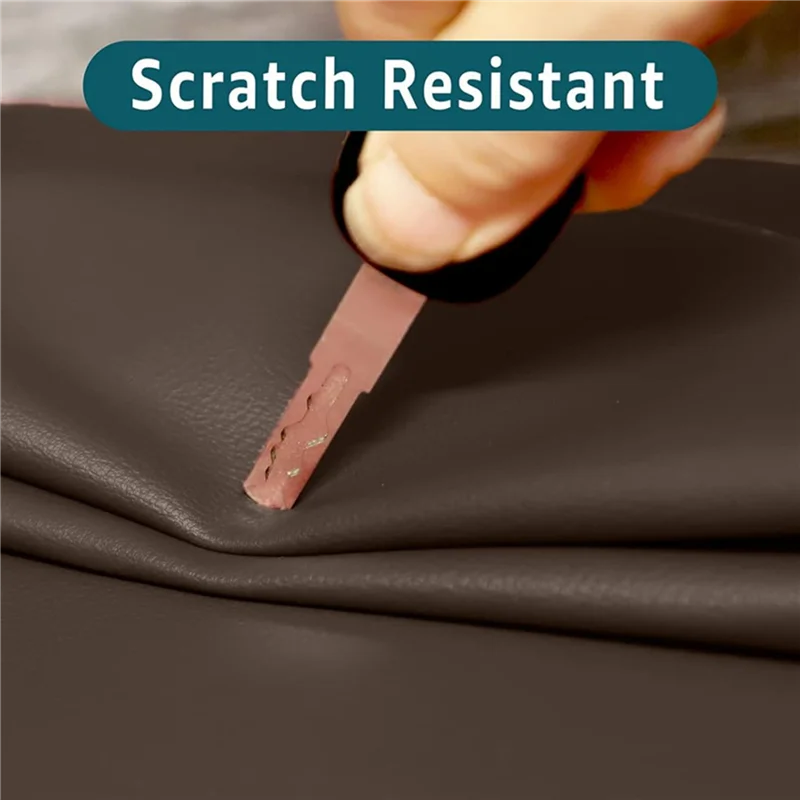 

AA49 2X Non-Slip Faux Leather Headrest Protector For Recliner Chair,Headrest Cover Coffee Color