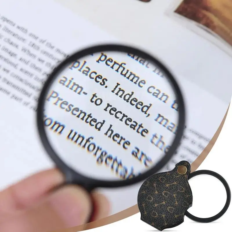 Mini Magnifying Glass Travel Size Magnify Glasses Portable Magnifier For Reading Science Jewelry Hobbies Books 15X Lens