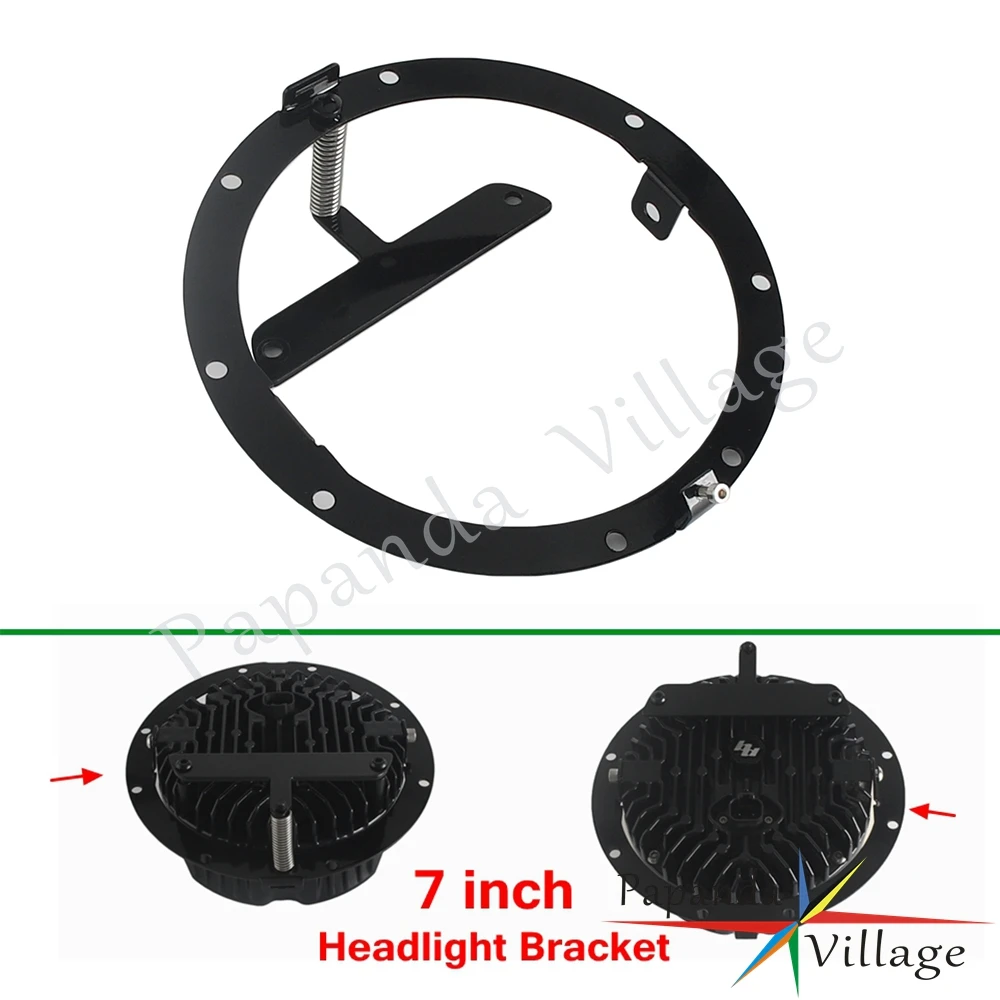 Motorbike 7 Inch Round Headlamp Mounting Bracket For Baja LP6 Headlight For Harley Touring Road King Street Glide FLHR Ultra 99- view 2