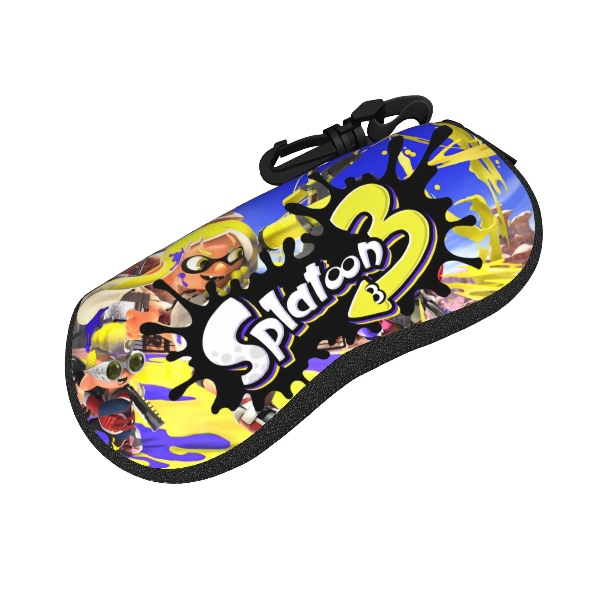 

Lovely Cartoon Glasses Case splatoon 3 Shoot Video Game Merch Zipper Sunglasses Storage Box Anti-Pressure Glasses Box