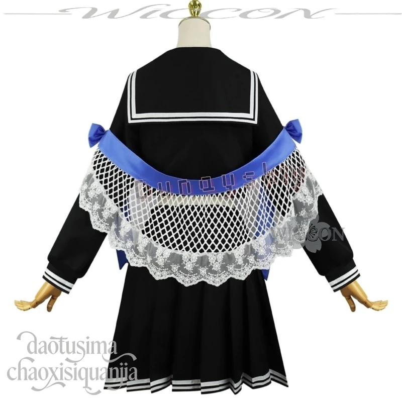 Arcana: Fortune Mate New Event Cropped Sailor Uniform With White Stripes Dress Wigs Game GODDESSS Anime VICTORYSS Cosplay Kawaii view 4