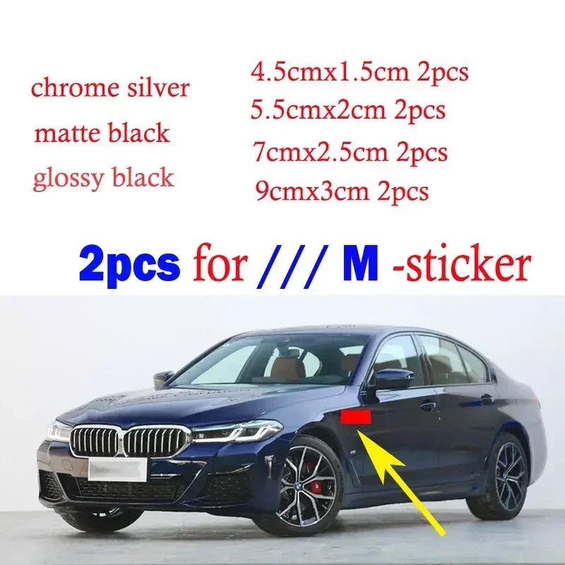 

2pcs M Sport / Power Set Emblems Stickers Badges Wing Side Fender Car Styling Logo for BMW M3 M5 320 325 E36 E46 E90 E92 F10 F30
