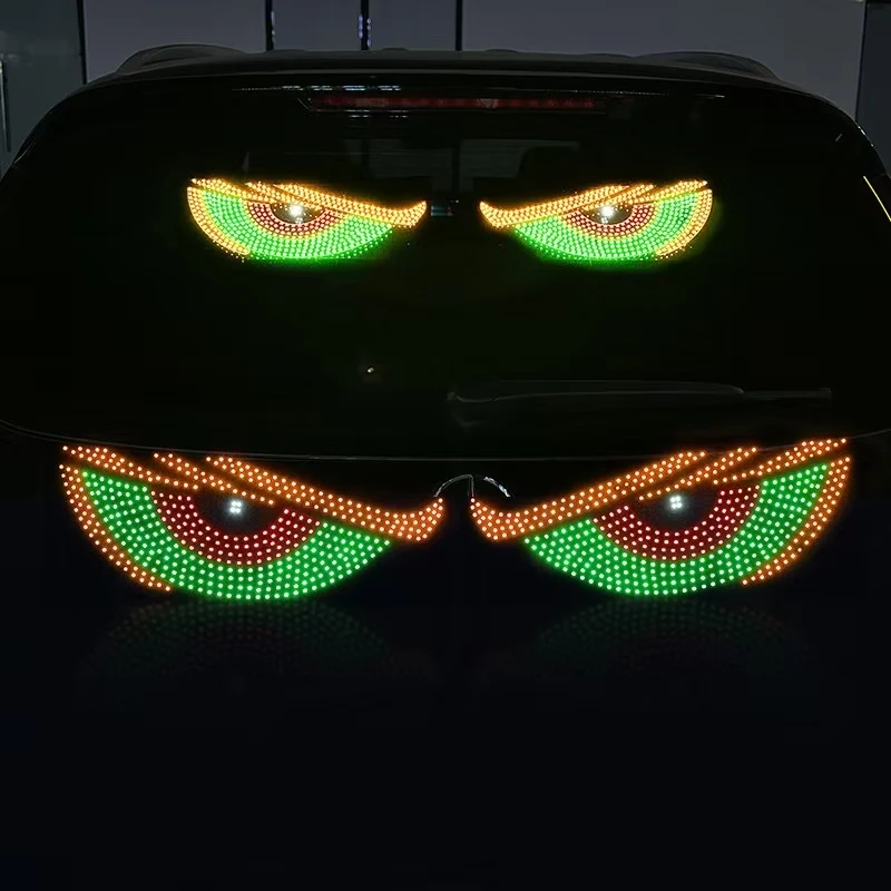 Factory 12V Universal Car Decorative Light LED Demon Eye USB Windshield RGB Color Devil Eyes Panel Auto LED Interior Lighting