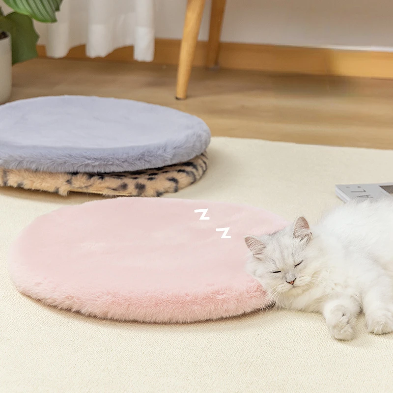 Cama de acampamento redonda portátil lavável para cães gato resto espreguiçadeira colchão almofada de sono pet gatinho hamster produtos cama para animais de estimação