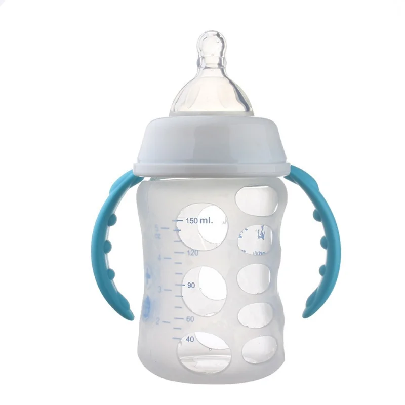 3Pcs Baby Feeding Bottle Cover Silicone Milk Bottle Protective Case Anti Drop Sleeve For Home Travel
