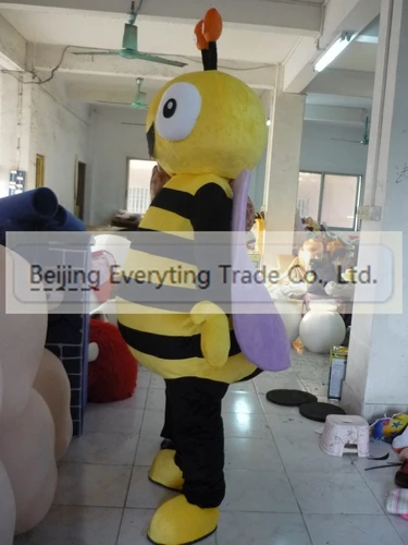 New Adult Hot Sale Foam Cute Bee Cartoon Mascot Costume Plush Christmas Fancy Dress Halloween Mascot Costume