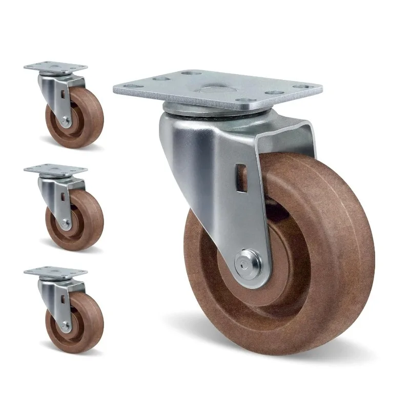 

Heavy Duty 4 Swivel Casters 600 Lbs Capacity Each Industrial Wheels for Commercial Kitchen
