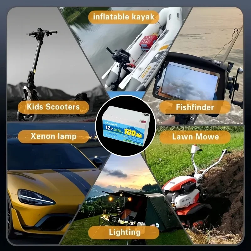 بطارية ليثيوم LiFePO4 قابلة لإعادة الشحن، مناسبة لأنظمة إمداد الطاقة الشمسية، شحن UPS صغير، سعة كبيرة 12 فولت 12 أمبير في الساعة