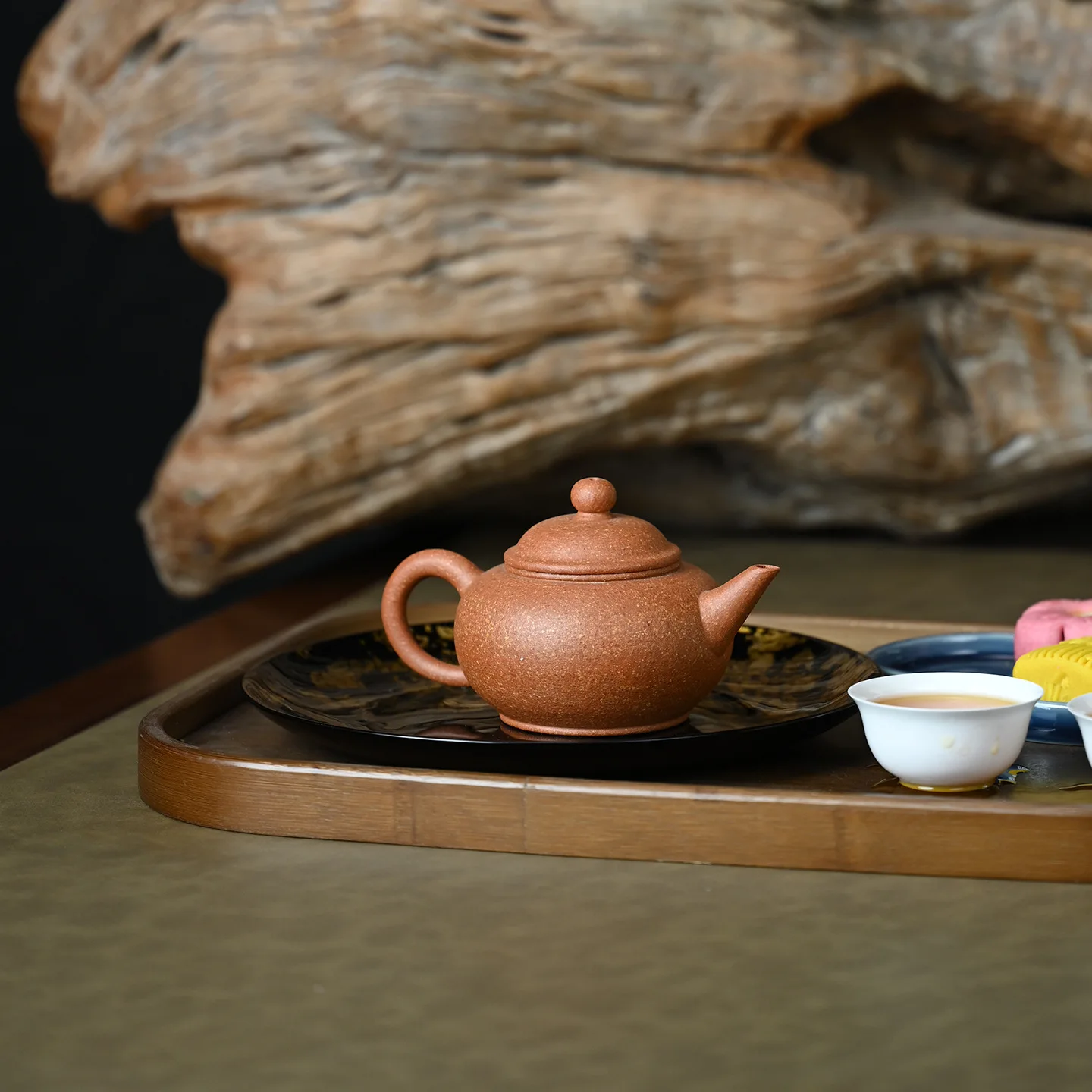 Original Ore Red Jiangpo Pure Handmade Smooth Surface Chinese Style Practical Yixing Purple Clay Teapot Kung Fu Tea Set 200ML