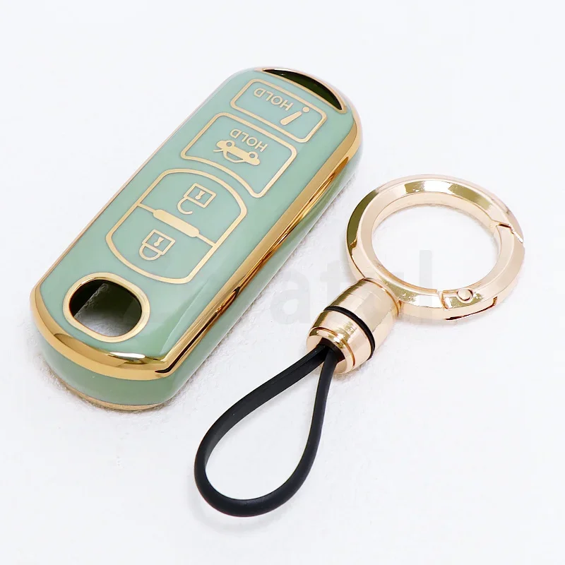 4 Buttons TPU Car Key Case for Mazda 2 3 6 Demio Atenza Axela CX-5 CX5 CX-3 CX7 CX-9 3 4 CX30 2016 - 2019 Keyless Cover Keychain view 6