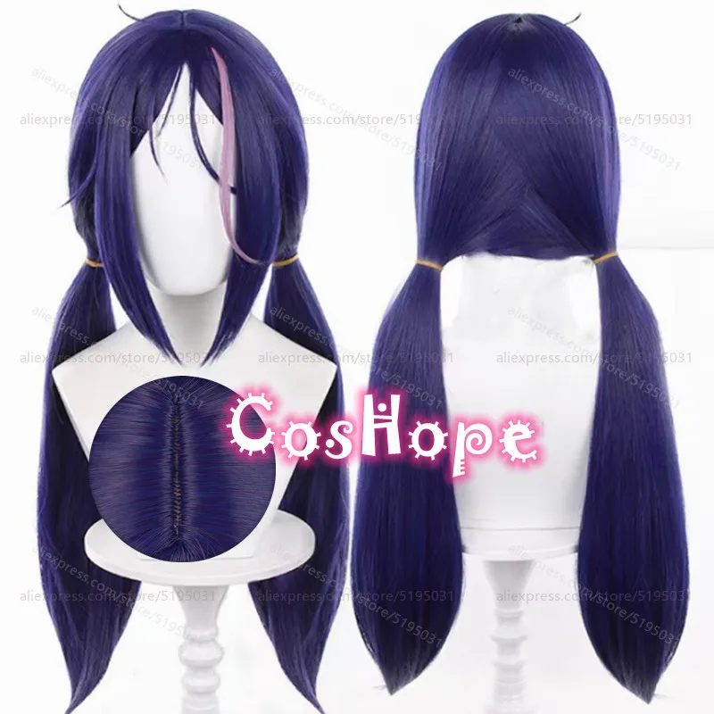 

Mita Cosplay Wig 70cm Long Blue Purple Mixed Wig Cosplay Anime Cosplay Wigs Heat Resistant Synthetic Wigs