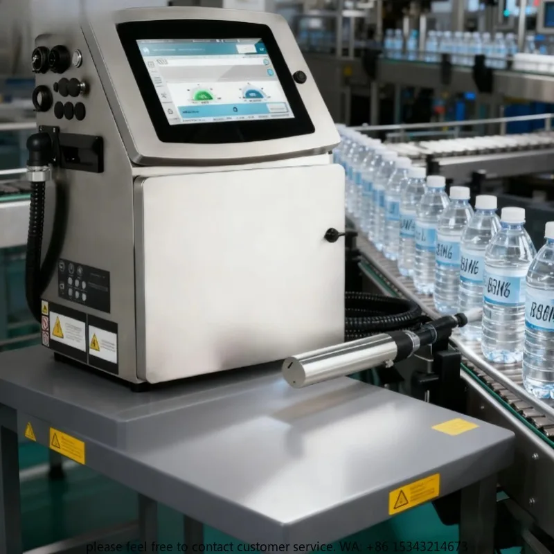 Low cost CIJ V2000 continuous inkjet printing machine OEM/ODM food packaging cable bottle valid period barcode printing machine