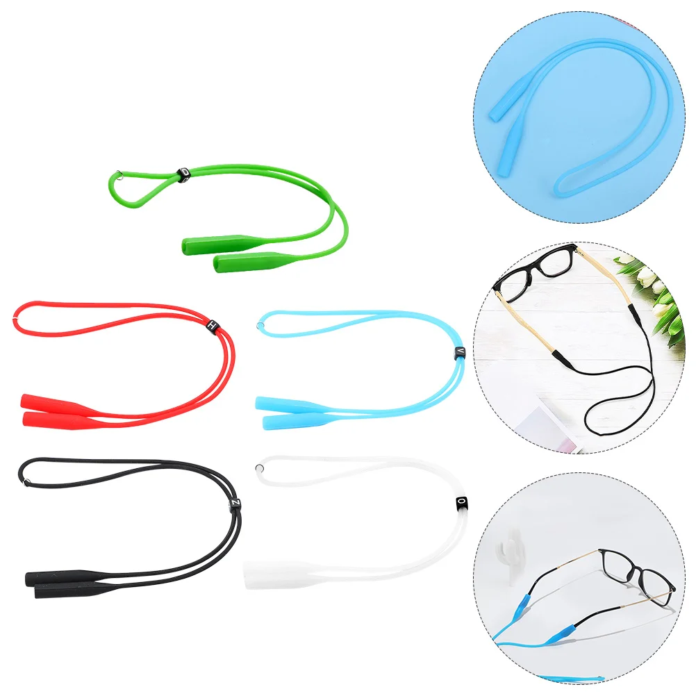 

5 Pcs Silicone Glasses Strap Eyewear Straps Sunglass Rope Eyeglass Chains Holder Trendy Sunglasses Retainer Silica Gel Child