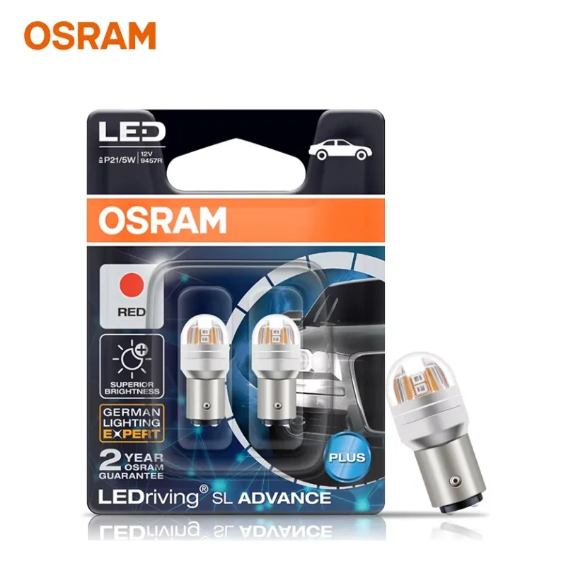 

Светодиодная сигнальная лампа OSRAM S25 Upgrade 9457R_Красный 1157 P21/5W LEDriving SL Advance, светодиодная автомобильная лампа для стоп-сигнала и габаритных огней, 2 шт.