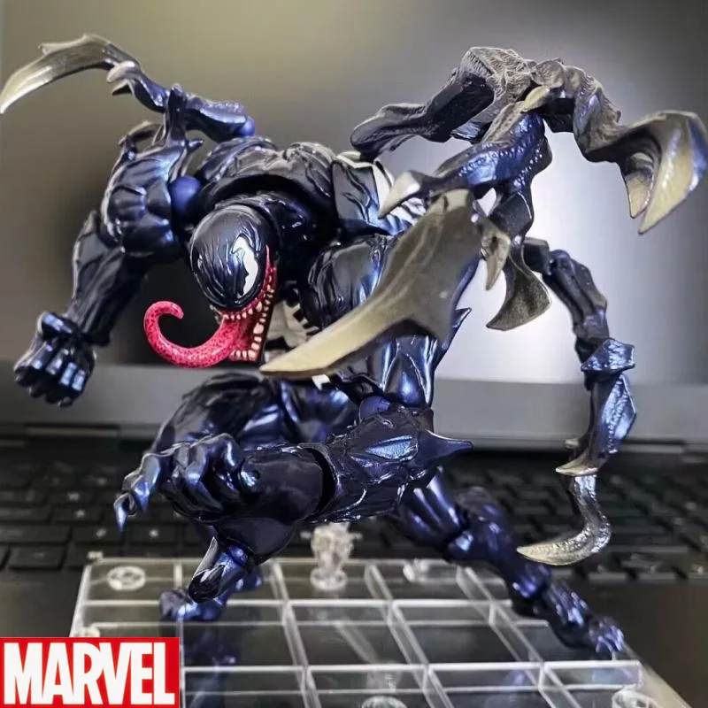 In Stock Original  Amazing Yamaguchi No.003 Venom Spider Man Anime Figure  Collecile Action Toys Gifts Model Birthday Gift