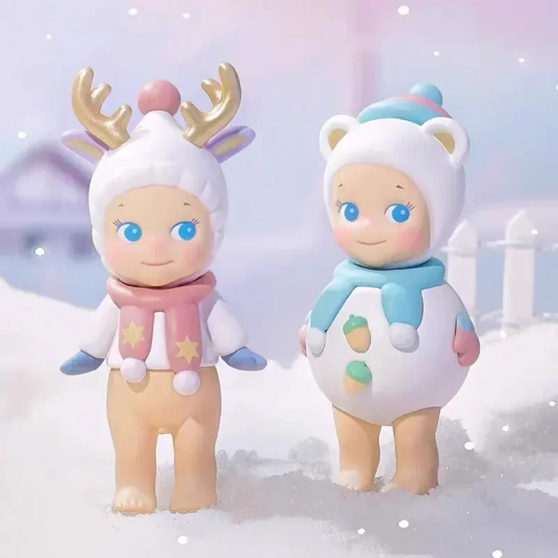 Sonny Angel Blind Box Winter Wonderland Series Mini Anime Figuren Ornamenten Schattige poppen Fans Kinderen Verjaardag Kerstcadeaus