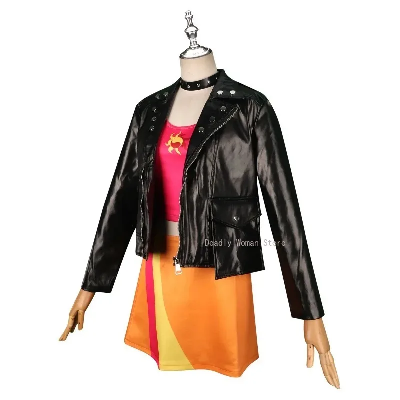 IN STOCK Anime Littlee Ponyy Cosplay Sunset Shimmer Costume Wig Lovely Princess Skirt Uniform  Halloween Party Outfit for Women view 2