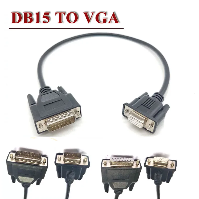 VGA to DB15 Connector Cable Male/Female Serial TO Parallel Programming Line HDB15-pin 3 Row to 2 Row PLC Control Extension Wire