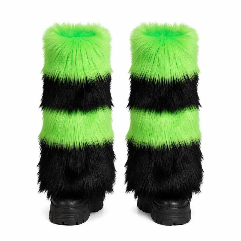 Faux Fur Faux Fur Leg Warmers Soft and Fluffy Elastic Openings Fuzzy Boot Covers Warm Comfortable Fluffy Leg Warmers Winter Wear