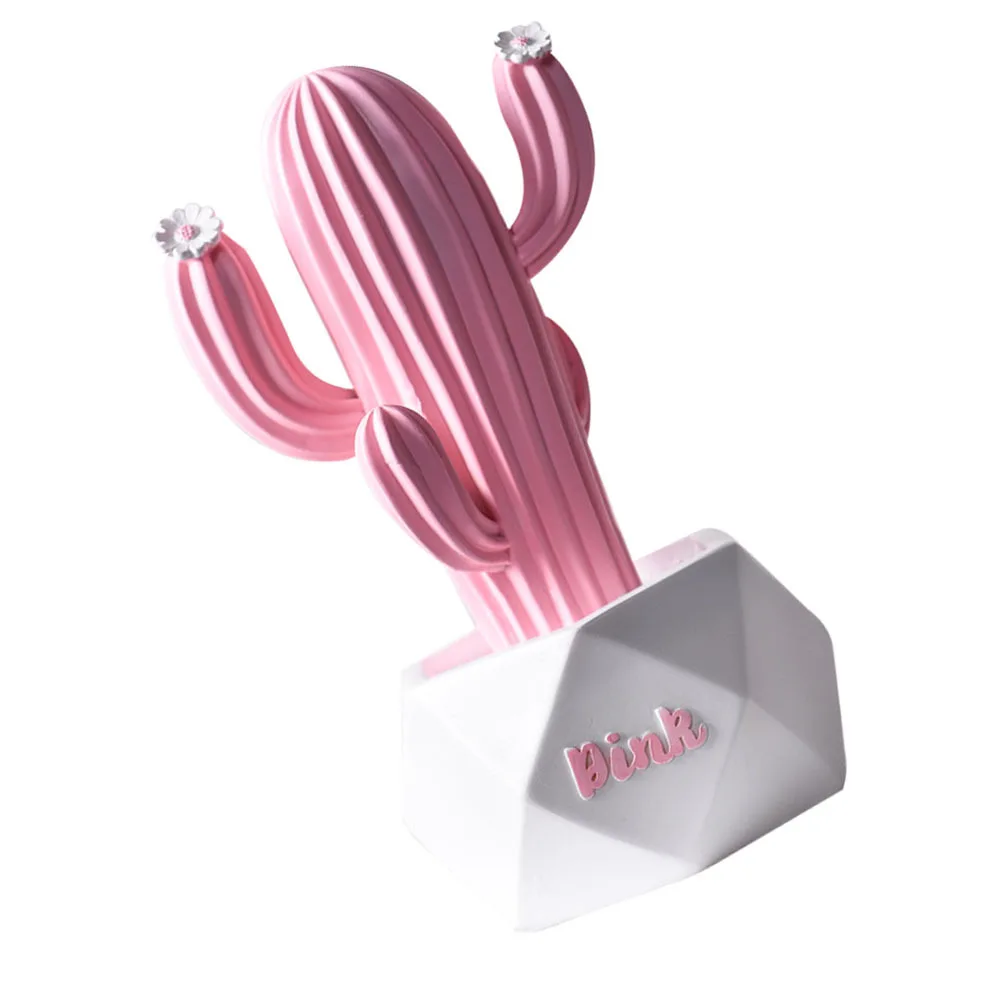 

1pc Pink Resin Decoration Home Office Festival Mall Decor Simulation Potted Plant Home Ornament Resin Craft Ornament