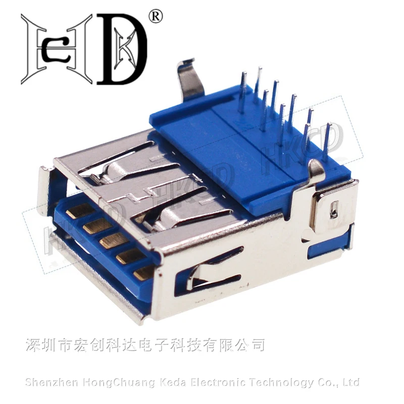 2pcs Type A Female USB 3.0 Connector Plug High-speed Data Transmission For Electric Toys, Small Fans, Headphone Charging Port