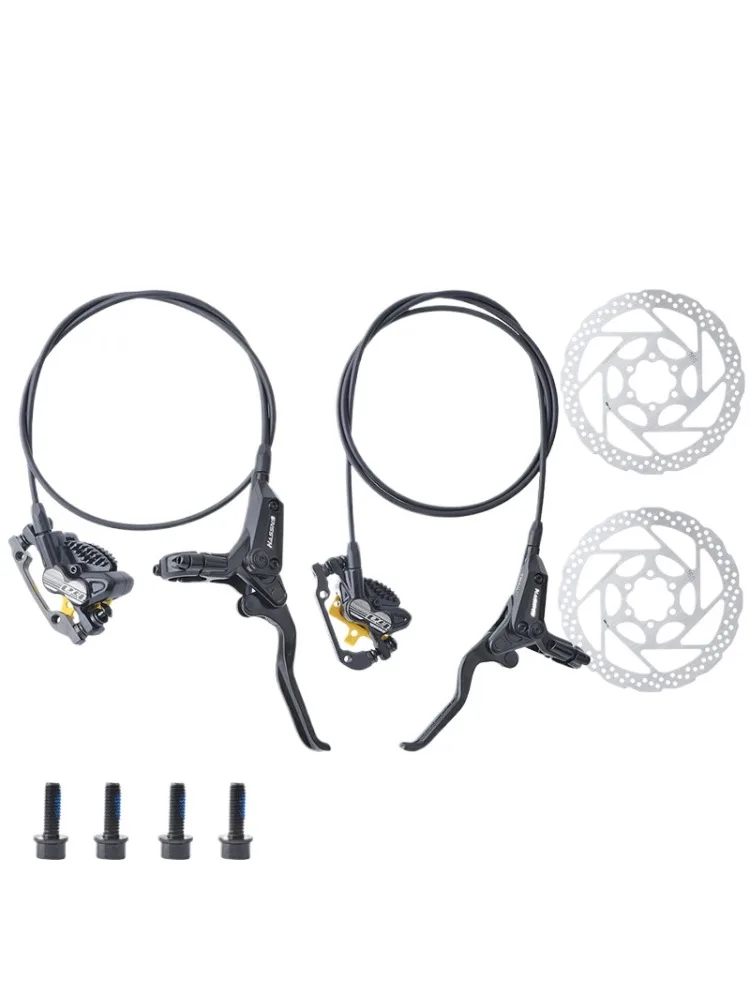 AliExpress NONE 4-piston Hydraulic Brake Left Rear 4 Piston Brakes Hydraulic Disc Brake Set Mtb Dirt Bike with Cooled Resin Pads for Shimano