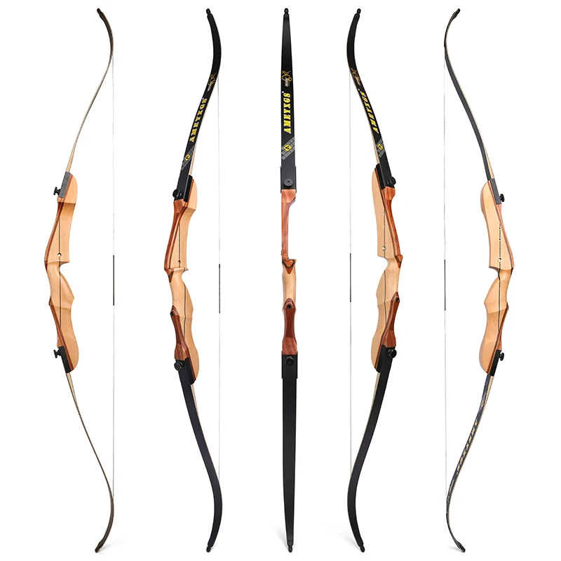 1pc Archery Recurve Bow 14-24 Lbs 66Inch Take-Down Bow Right Hand for Adults Beginner Shooting Practise Hunting Game Accessories