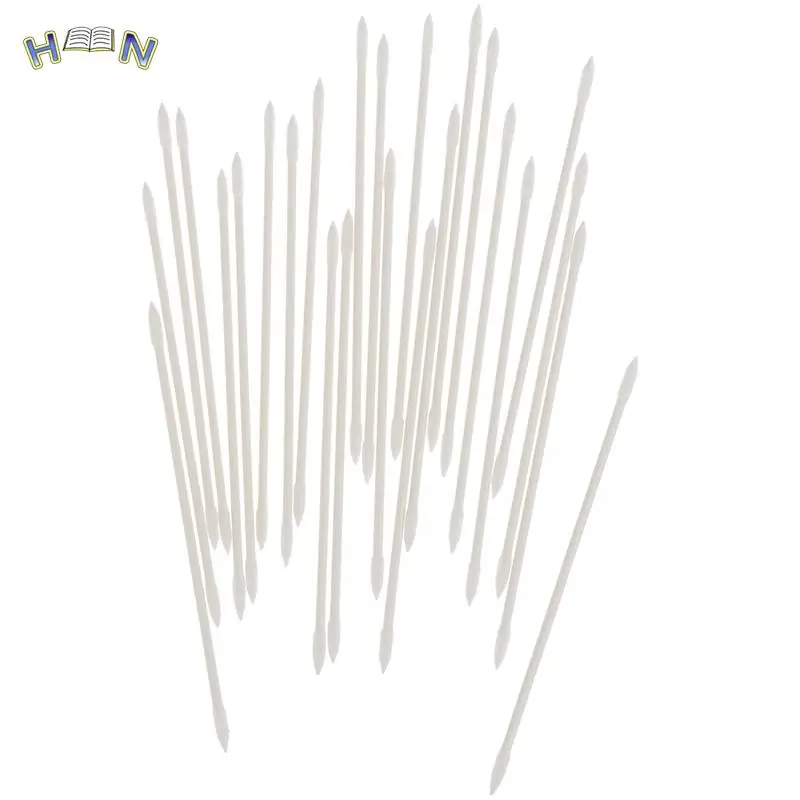 25Pcs/pack Pro Dust Free Disposable Cleaning Swab Cotton Stick For Earphone Headphone Phone Charge Port Accessories