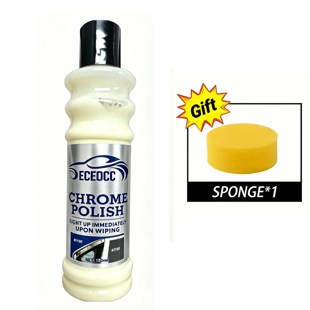 Heavy-Duty Chrome Polish Paste, Quickly Remove Rust, Oxidation & Fade Marks
