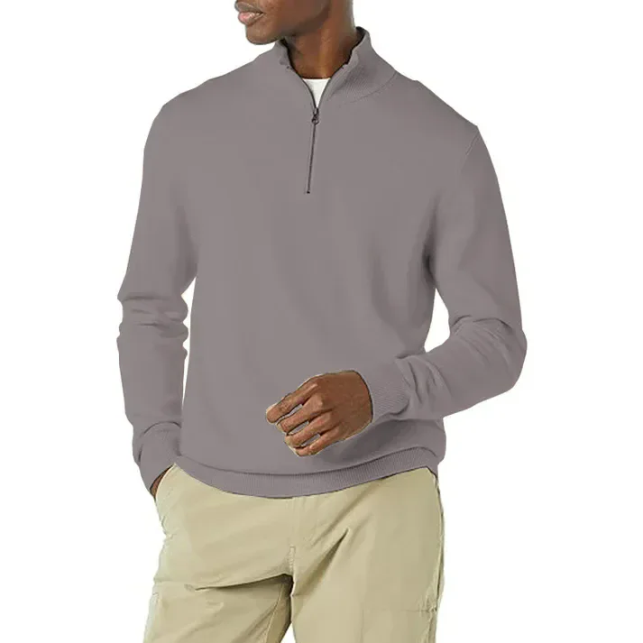 Men's Cotton Quarter-Zip Sweater