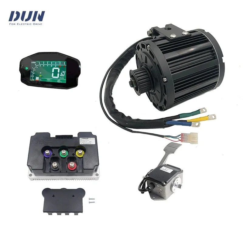 

Двигатель PMSM Mid Drive Motor QS 138 90H 4 кВт (пиковая мощность 10 кВт) 100 км/ч с контроллером Fardriver ND72680 и дисплеем DKD, а также комплект педального акселератора
