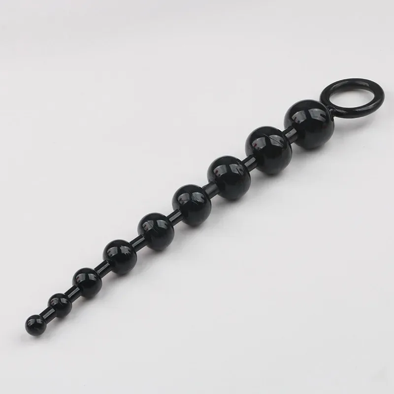 Anal Beads Sex Toys for Women Men Gay  Pull Ring Ball  Stimulator Plug   Jelly    Adult