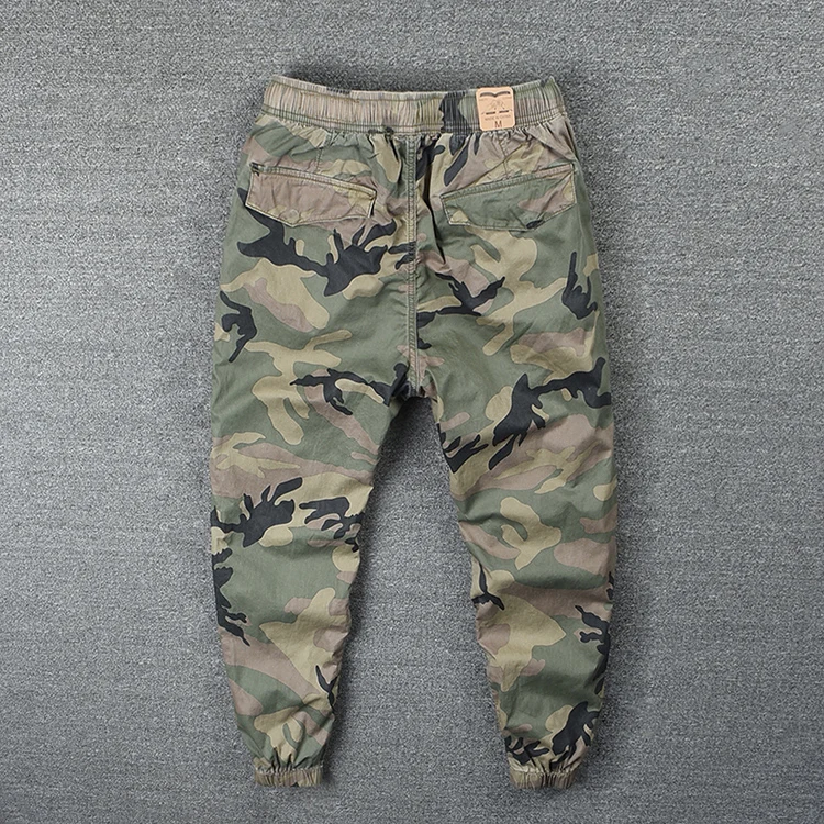 Men's Camouflage Work Pants Autumn Wear Resistant Loose Fit Fashion Urban Style Printed Casual Trousers for Construction Sites