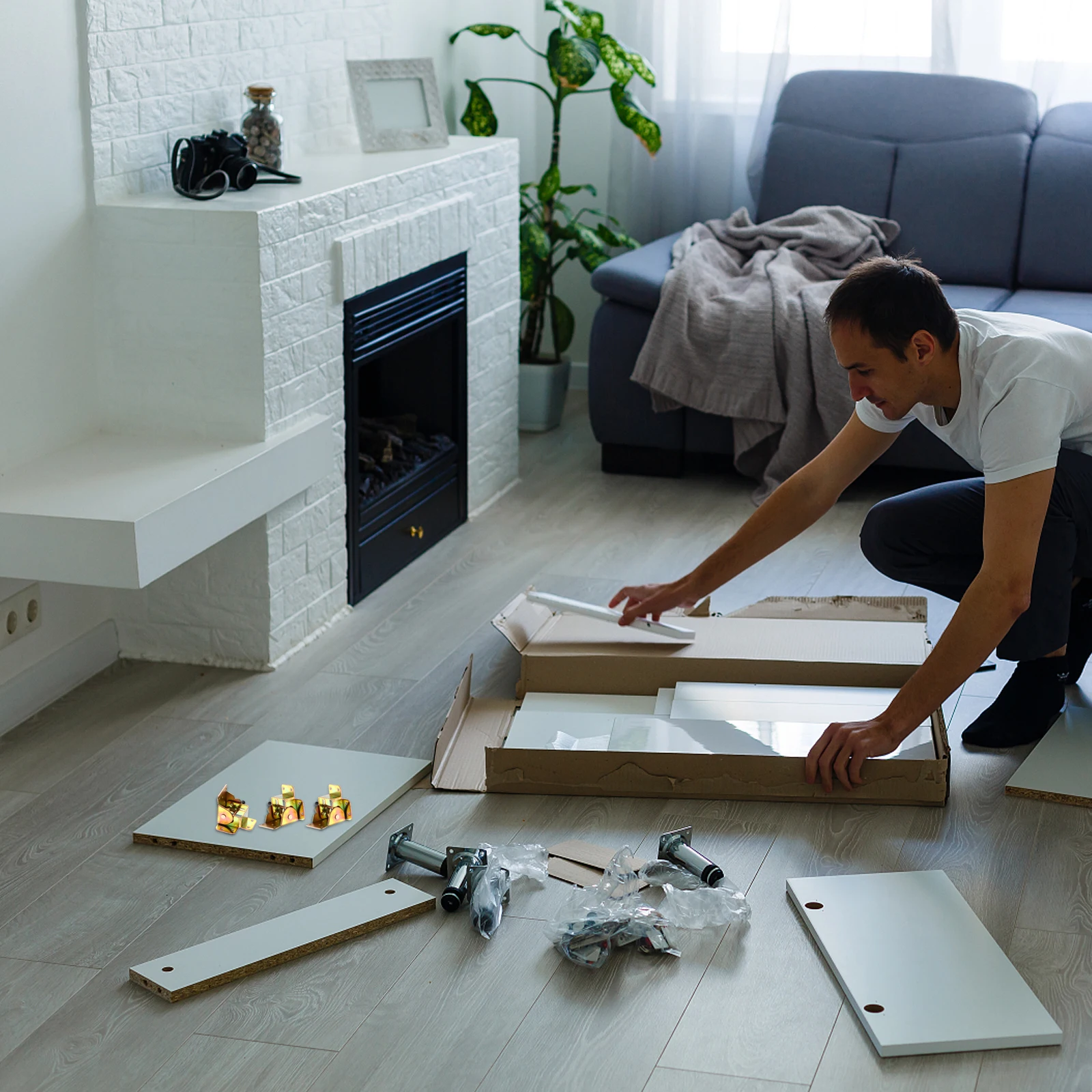 

4 Pcs Hinges Durable Iron Folding Hidden Leg Supports Collapsible Coffee Table Furniture Hinge Strong Automatic