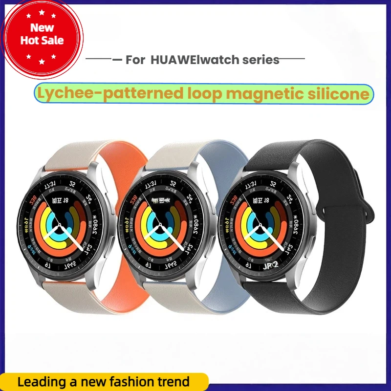 

22mm 20mm Silicone Magnetic Band For Samsung Galaxy Watch 7 6 5 4 Loop Strap For Huawei Watch GT6 5/4/3Pro 46mm Ultimate Correa